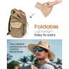 imageFURTALK Sun Hats for Men Fishing Hat UPF 80 Foldable Wide Brim Outdoor Hiking Beach Summer HatsKhaki