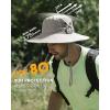 imageFURTALK Sun Hats for Men Fishing Hat UPF 80 Foldable Wide Brim Outdoor Hiking Beach Summer HatsLight Grey