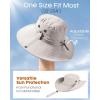 imageFURTALK Sun Hats for Men Fishing Hat UPF 80 Foldable Wide Brim Outdoor Hiking Beach Summer HatsLight Grey