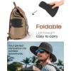imageFURTALK Sun Hats for Men Women Fishing Hat UPF 80 Breathable Wide Brim Hiking Summer UV Protection Bucket HatsBlack