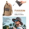 imageFURTALK Sun Hats for Men Women Fishing Hat UPF 80 Breathable Wide Brim Hiking Summer UV Protection Bucket HatsDark Grey