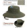 imageFURTALK Sun Hats for Men Women Fishing Hat UPF 80 Breathable Wide Brim Hiking Summer UV Protection Bucket HatsGreen