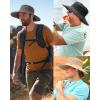 imageFURTALK Sun Hats for Men Women Fishing Hat UPF 80 Breathable Wide Brim Hiking Summer UV Protection Bucket HatsKhaki