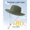 imageFURTALK Sun Hats for Men Women Packable Wide Brim Summer UV Protective Bucket Hat UPF 50 Hat for Fishing HikingArmy Green