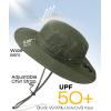 imageFURTALK Sun Hats for Men Women Packable Wide Brim Summer UV Protective Bucket Hat UPF 50 Hat for Fishing HikingArmy Green