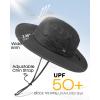 imageFURTALK Sun Hats for Men Women Packable Wide Brim Summer UV Protective Bucket Hat UPF 50 Hat for Fishing HikingBlack