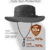 imageFURTALK Sun Hats for Men Women Packable Wide Brim Summer UV Protective Bucket Hat UPF 50 Hat for Fishing HikingDark Grey