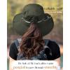 imageFURTALK Sun Hats for Women Ponytail UPF 50 Beach Summer Hat Wide Brim Packable Cowboy HatArmy Green