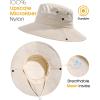 imageFURTALK Sun Hats for Women Ponytail UPF 50 Beach Summer Hat Wide Brim Packable Cowboy HatBeige