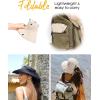 imageFURTALK Sun Hats for Women Ponytail UPF 50 Beach Summer Hat Wide Brim Packable Cowboy HatBeige