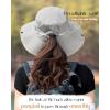 imageFURTALK Sun Hats for Women Ponytail UPF 50 Beach Summer Hat Wide Brim Packable Cowboy HatLight Grey
