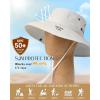 imageFURTALK Sun Hats for Women Ponytail UPF 50 Beach Summer Hat Wide Brim Packable Cowboy HatLight Grey