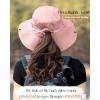 imageFURTALK Sun Hats for Women Ponytail UPF 50 Beach Summer Hat Wide Brim Packable Cowboy HatPink