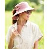 imageFURTALK Sun Hats for Women Ponytail UPF 50 Beach Summer Hat Wide Brim Packable Cowboy HatPink