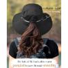 imageFURTALK Sun Hats for Women Ponytail UPF 50 Beach Summer Hat Wide Brim Packable Cowboy HatPure Black