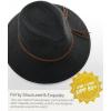 imageFURTALK Sun Hats for Women Summer Wide Brim UV UPF 80 Panama Fedora Foldable Packable Straw Beach HatBlack