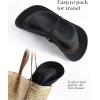 imageFURTALK Sun Hats for Women Summer Wide Brim UV UPF 80 Panama Fedora Foldable Packable Straw Beach HatBlack