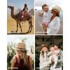 imageFURTALK Sun Hats for Women Summer Wide Brim UV UPF 80 Panama Fedora Foldable Packable Straw Beach HatKhaki