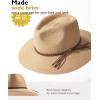 imageFURTALK Sun Hats for Women Summer Wide Brim UV UPF 80 Panama Fedora Foldable Packable Straw Beach HatKhaki