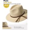 imageFURTALK Sun Hats for Women Summer Wide Brim UV UPF 80 Panama Fedora Foldable Packable Straw Beach HatNew Beige