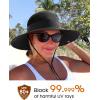 imageFURTALK Sun Hats for Women with Ponytail Hole Beach Hiking Summer Wide Brim Outdoor UV Protection Packable Bucket Safari HatBlack