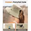 imageFURTALK Sun Hats for Women with Ponytail Hole Beach Hiking Summer Wide Brim Outdoor UV Protection Packable Bucket Safari HatGreen