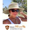 imageFURTALK Sun Hats for Women with Ponytail Hole Beach Hiking Summer Wide Brim Outdoor UV Protection Packable Bucket Safari HatGreen