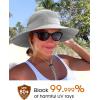 imageFURTALK Sun Hats for Women with Ponytail Hole Beach Hiking Summer Wide Brim Outdoor UV Protection Packable Bucket Safari HatGrey