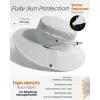imageFURTALK Sun Hats for Women with Ponytail Hole Beach Hiking Summer Wide Brim Outdoor UV Protection Packable Bucket Safari HatGrey