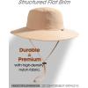 imageFURTALK Sun Hats for Women with Ponytail Hole Men Beach Hiking UPF 80 Foldable Hiking Summer UV Protection Bucket HatsKhaki