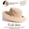 imageFURTALK Sun Hats for Women with Ponytail Hole Men Beach Hiking UPF 80 Foldable Hiking Summer UV Protection Bucket HatsKhaki