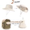 imageFURTALK Sun Hats for Women with Ponytail Hole Wide Brim Beach Bucket Hat UPF 50 Fishing Hiking Outdoor HatsBeige