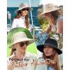 imageFURTALK Sun Hats for Women with Ponytail Hole Wide Brim Beach Bucket Hat UPF 50 Fishing Hiking Outdoor HatsBeige