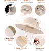 imageFURTALK Sun Hats for Women with Ponytail Hole Wide Brim Beach Bucket Hat UPF 50 Fishing Hiking Outdoor HatsBeige