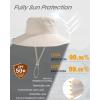 imageFURTALK Sun Hats for Women with Ponytail Hole Wide Brim Beach Bucket Hat UPF 50 Fishing Hiking Outdoor HatsBeige