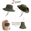 imageFURTALK Sun Hats for Women with Ponytail Hole Wide Brim Beach Bucket Hat UPF 50 Fishing Hiking Outdoor HatsGreen
