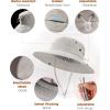 imageFURTALK Sun Hats for Women with Ponytail Hole Wide Brim Beach Bucket Hat UPF 50 Fishing Hiking Outdoor HatsGrey