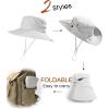 imageFURTALK Sun Hats for Women with Ponytail Hole Wide Brim Beach Bucket Hat UPF 50 Fishing Hiking Outdoor HatsGrey