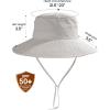 imageFURTALK Sun Hats for Women with Ponytail Hole Wide Brim Beach Bucket Hat UPF 50 Fishing Hiking Outdoor HatsGrey