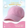 imageFURTALK Toddler Baseball Hat Kids Boys Girls Adjustable Washed Cotton Baseball Cap with PonytailBeigepink