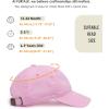 imageFURTALK Toddler Baseball Hat Kids Boys Girls Adjustable Washed Cotton Baseball Cap with PonytailBeigepink