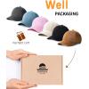 imageFURTALK Toddler Baseball Hat Kids Boys Girls Adjustable Washed Cotton Baseball Cap with PonytailDark Orangeblue