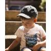 imageFURTALK Toddler Baseball Hat Kids Boys Girls Adjustable Washed Cotton Baseball Cap with PonytailDark Orangegrey