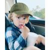 imageFURTALK Toddler Baseball Hat Kids Boys Girls Adjustable Washed Cotton Baseball Cap with PonytailGreenblack