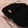 imageFURTALK Toddler Beanie Satin Lined Baby Boys Girls Winter Hats Pom Pom Beanies for KidsBlack