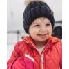 imageFURTALK Toddler Beanie Satin Lined Baby Boys Girls Winter Hats Pom Pom Beanies for KidsBlack