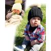 imageFURTALK Toddler Beanie Satin Lined Baby Boys Girls Winter Hats Pom Pom Beanies for KidsBlack