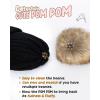 imageFURTALK Toddler Beanie Satin Lined Baby Boys Girls Winter Hats Pom Pom Beanies for KidsBlack