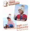 imageFURTALK Toddler Beanie Satin Lined Baby Boys Girls Winter Hats Pom Pom Beanies for KidsKhaki