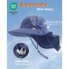 imageFURTALK Toddler Kids Sun Hat UPF 50 Sun Protective Bucket Hat for Baby Summer Beach HatsGreynavy